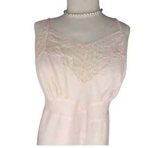 Vintage Barbizon 50's Pale Pink Lace Slip Boudoir Pin-up 14 1/2 "Little Lady"